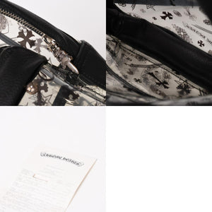 極美品 CHROME HEARTS クロムハーツ BACK TO SCHOOL VINYL バックトゥスクール ビニール バックパック レザー シルバー925 総柄 中古 4a005176