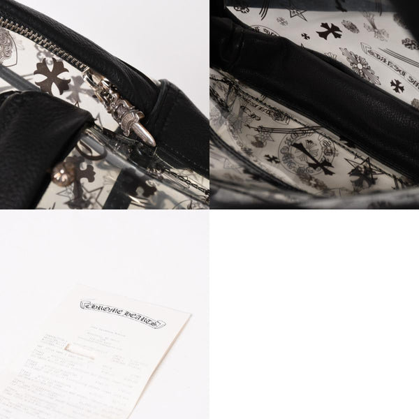 極美品 CHROME HEARTS クロムハーツ BACK TO SCHOOL VINYL バックトゥスクール ビニール バックパック レザー シルバー925 総柄 中古 4a005176