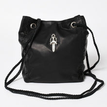 画像をギャラリービューアに読み込む, 新品未使用 CHROME HEARTS クロムハーツ DIRTY KNEES CHIFFON ダーティニーズ シフォン ショルダーバッグ ラージダガー装飾 中古 4a005141