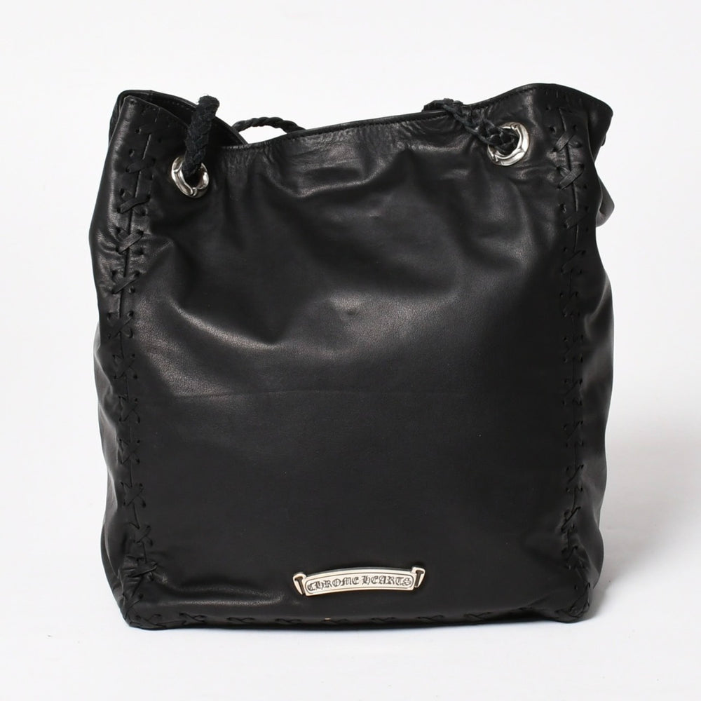 New and unused CHROME HEARTS DIRTY KNEES CHIFFON Dirty Needs Chiffon Shoulder Bag Large Dagger Decoration Used 4a005141