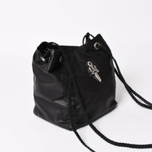 画像をギャラリービューアに読み込む, 新品未使用 CHROME HEARTS クロムハーツ DIRTY KNEES CHIFFON ダーティニーズ シフォン ショルダーバッグ ラージダガー装飾 中古 4a005141