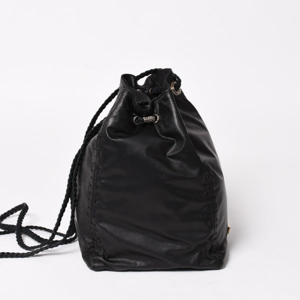 新品未使用 CHROME HEARTS クロムハーツ DIRTY KNEES CHIFFON ダーティニーズ シフォン ショルダーバッグ ラージダガー装飾 中古 4a005141