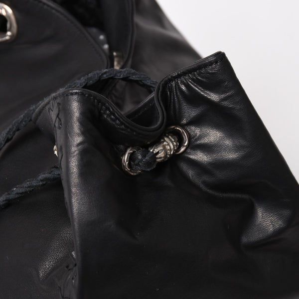 新品未使用 CHROME HEARTS クロムハーツ DIRTY KNEES CHIFFON ダーティニーズ シフォン ショルダーバッグ ラージダガー装飾 中古 4a005141