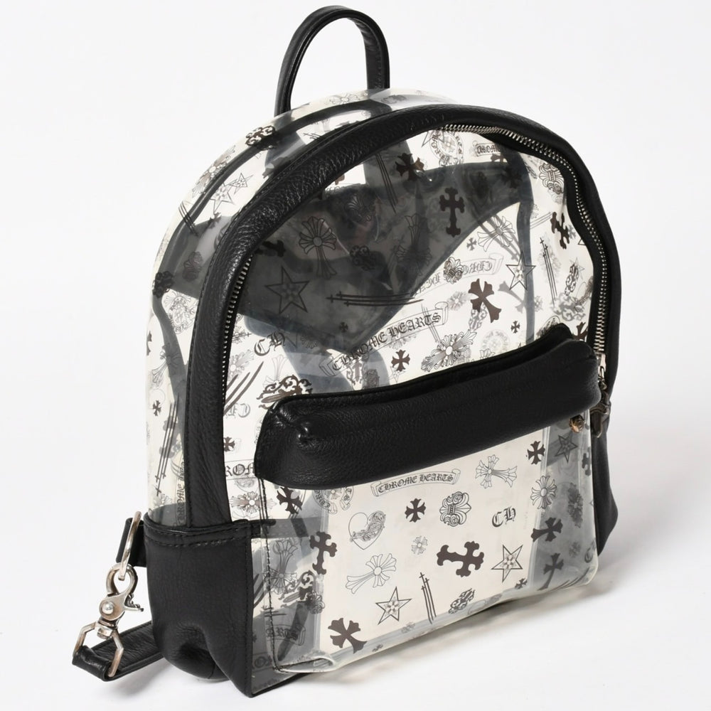 Very good condition CHROME HEARTS BACK TO SCHOOL VINYL Back to school vinyl backpack leather silver 925 all over pattern used 4a005176