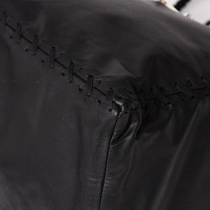 新品未使用 CHROME HEARTS クロムハーツ DIRTY KNEES CHIFFON ダーティニーズ シフォン ショルダーバッグ ラージダガー装飾 中古 4a005141