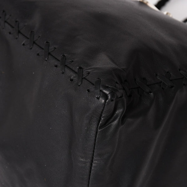 新品未使用 CHROME HEARTS クロムハーツ DIRTY KNEES CHIFFON ダーティニーズ シフォン ショルダーバッグ ラージダガー装飾 中古 4a005141