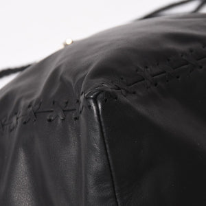 新品未使用 CHROME HEARTS クロムハーツ DIRTY KNEES CHIFFON ダーティニーズ シフォン ショルダーバッグ ラージダガー装飾 中古 4a005141