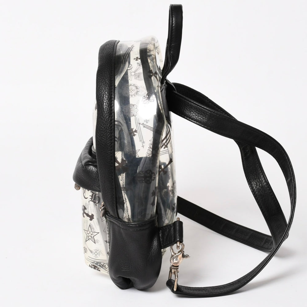 Very good condition CHROME HEARTS BACK TO SCHOOL VINYL Back to school vinyl backpack leather silver 925 all over pattern used 4a005176