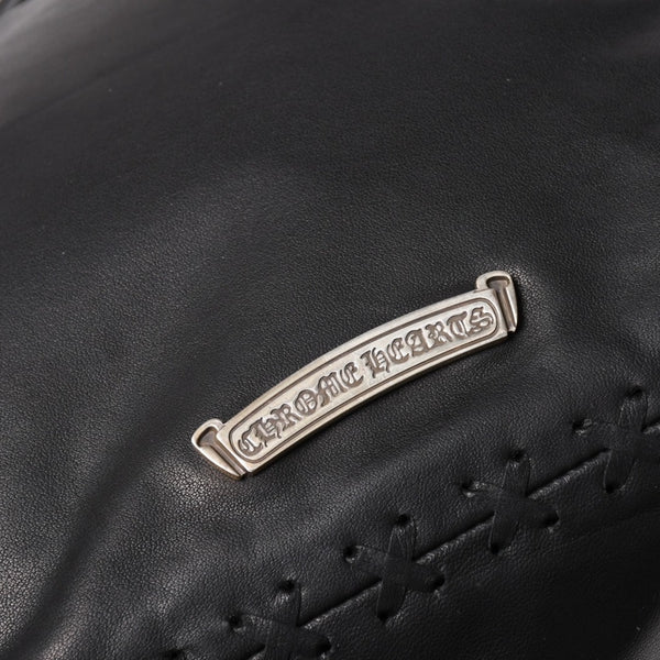 新品未使用 CHROME HEARTS クロムハーツ DIRTY KNEES CHIFFON ダーティニーズ シフォン ショルダーバッグ ラージダガー装飾 中古 4a005141