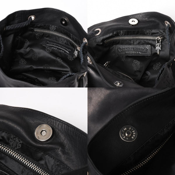 新品未使用 CHROME HEARTS クロムハーツ DIRTY KNEES CHIFFON ダーティニーズ シフォン ショルダーバッグ ラージダガー装飾 中古 4a005141