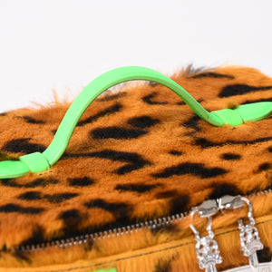 New and unused CHROME HEARTS JEWELRY CASE Jewelry case leather Harako cheetah pattern dagger brown green used 4a005142
