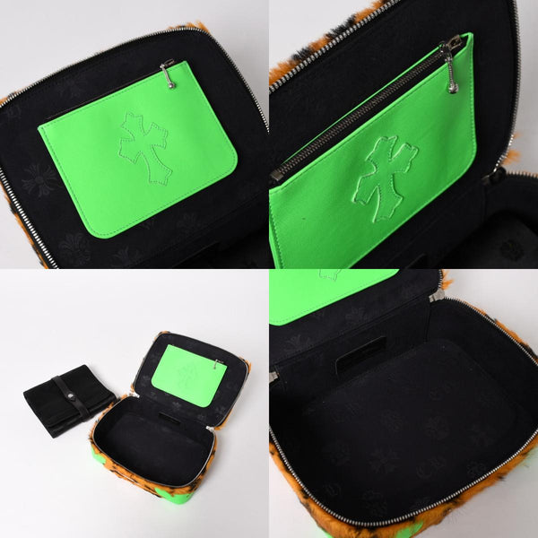New and unused CHROME HEARTS JEWELRY CASE Jewelry case leather Harako cheetah pattern dagger brown green used 4a005142