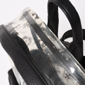 極美品 CHROME HEARTS クロムハーツ BACK TO SCHOOL VINYL バックトゥスクール ビニール バックパック レザー シルバー925 総柄 中古 4a005176