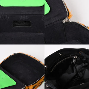 New and unused CHROME HEARTS JEWELRY CASE Jewelry case leather Harako cheetah pattern dagger brown green used 4a005142