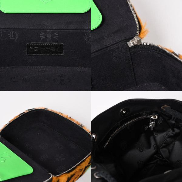 New and unused CHROME HEARTS JEWELRY CASE Jewelry case leather Harako cheetah pattern dagger brown green used 4a005142