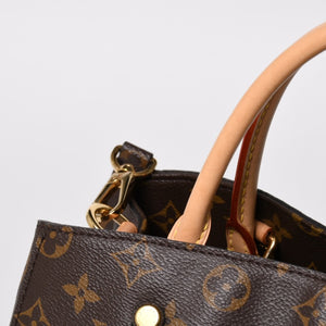 新品同様 LOUIS VUITTON ルイヴィトン モンテーニュMM モノグラム ハンドバッグ M41056 ブラウン 中古 4a004867
