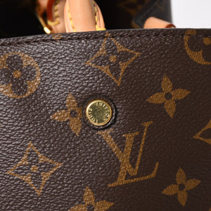 新品同様 LOUIS VUITTON ルイヴィトン モンテーニュMM モノグラム ハンドバッグ M41056 ブラウン 中古 4a004867