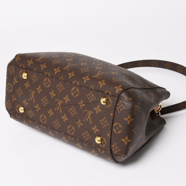 新品同様 LOUIS VUITTON ルイヴィトン モンテーニュMM モノグラム ハンドバッグ M41056 ブラウン 中古 4a004867
