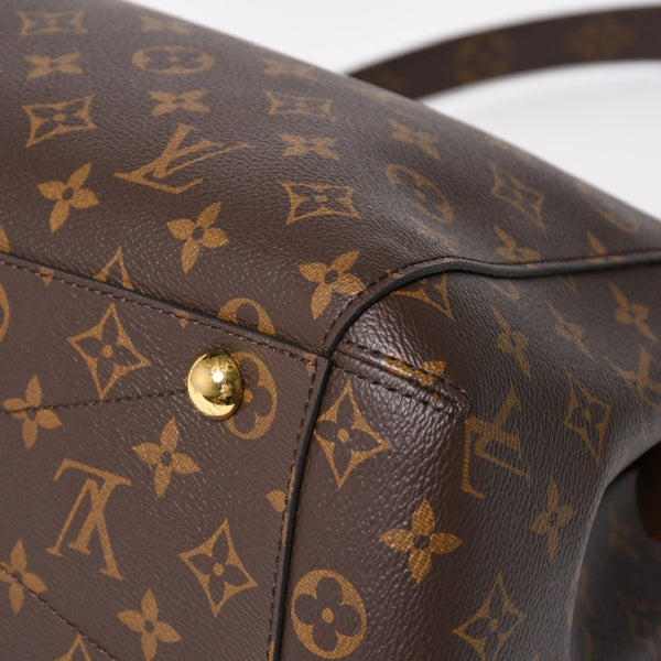 新品同様 LOUIS VUITTON ルイヴィトン モンテーニュMM モノグラム ハンドバッグ M41056 ブラウン 中古 4a004867