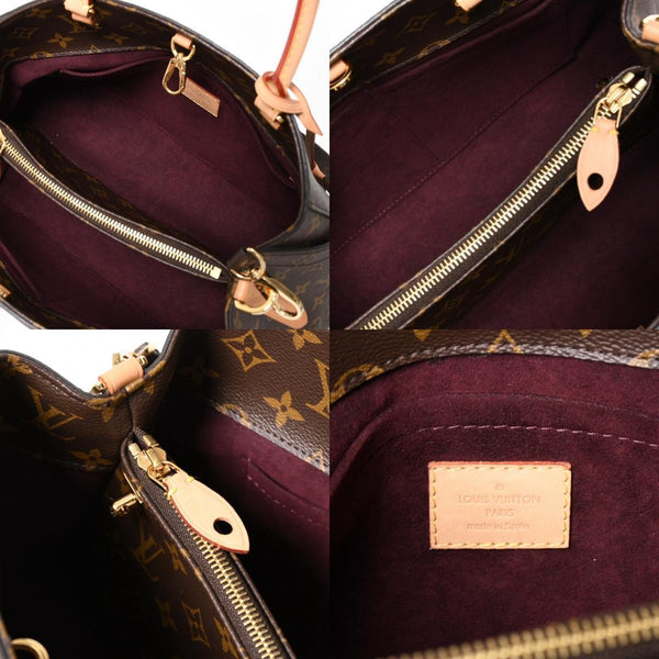 新品同様 LOUIS VUITTON ルイヴィトン モンテーニュMM モノグラム ハンドバッグ M41056 ブラウン 中古 4a004867