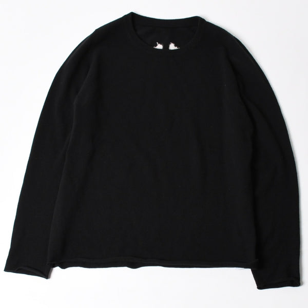 極美品 CHROME HEARTS クロムハーツ × LUCIEN PELLAT-FINET ルシアンペラフィネ ヴァインダガー ニットセーター ブラック 中古 4a005033