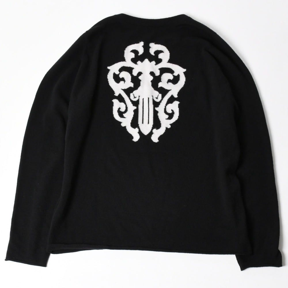 Very good condition CHROME HEARTS × LUCIEN PELLAT-FINET Lucien PELLAT-FINET Vine Dagger Knit Sweater Black Used 4a005033