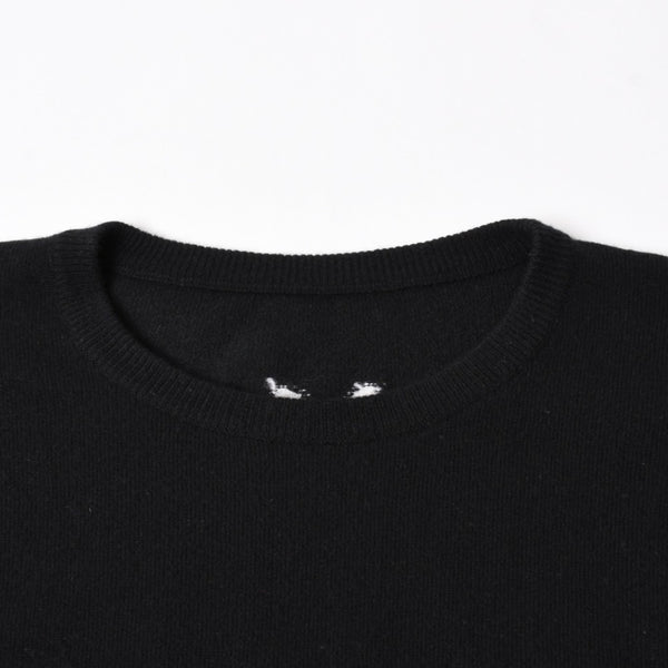 極美品 CHROME HEARTS クロムハーツ × LUCIEN PELLAT-FINET ルシアンペラフィネ ヴァインダガー ニットセーター ブラック 中古 4a005033