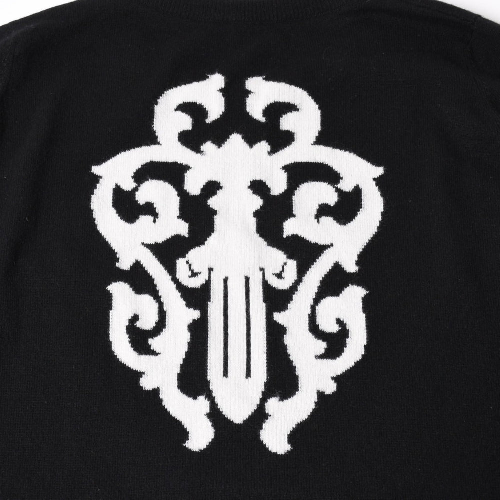 Very good condition CHROME HEARTS × LUCIEN PELLAT-FINET Lucien PELLAT-FINET Vine Dagger Knit Sweater Black Used 4a005033