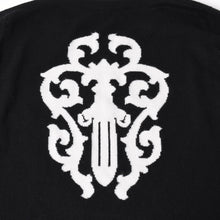 画像をギャラリービューアに読み込む, 極美品 CHROME HEARTS クロムハーツ × LUCIEN PELLAT-FINET ルシアンペラフィネ ヴァインダガー ニットセーター ブラック 中古 4a005033