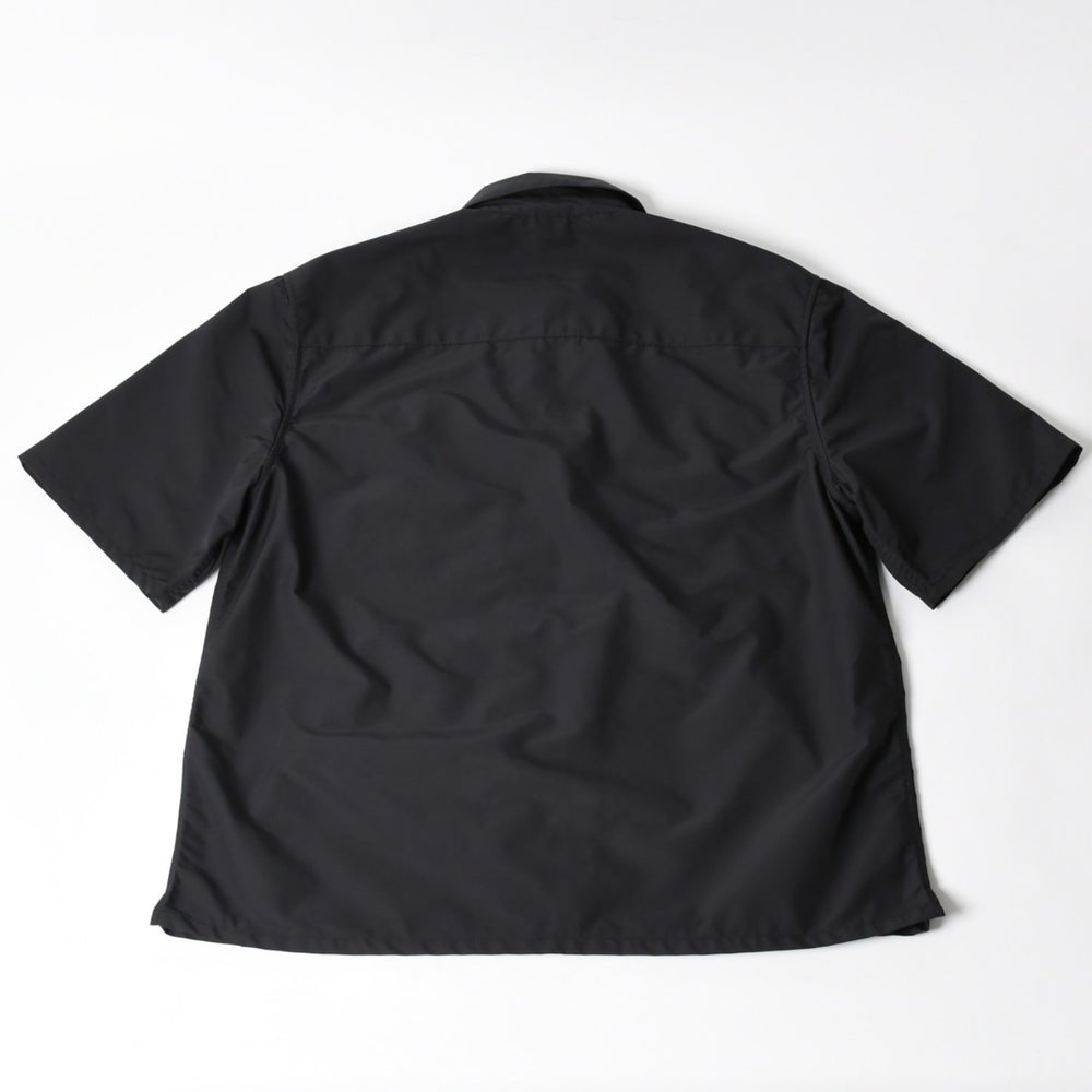極美品 CHROME HEARTS クロムハーツ Y NOT CARPENTER LEATHER POCKET ナイロンジップシャツ サイズXL CHクロスパッチ 中古 4a005209