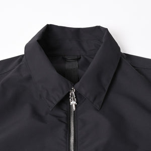 極美品 CHROME HEARTS クロムハーツ Y NOT CARPENTER LEATHER POCKET ナイロンジップシャツ サイズXL CHクロスパッチ 中古 4a005209