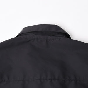 極美品 CHROME HEARTS クロムハーツ Y NOT CARPENTER LEATHER POCKET ナイロンジップシャツ サイズXL CHクロスパッチ 中古 4a005209