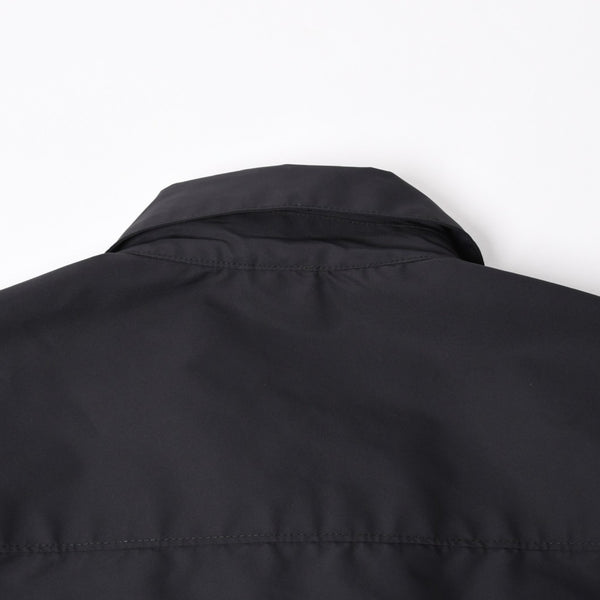 極美品 CHROME HEARTS クロムハーツ Y NOT CARPENTER LEATHER POCKET ナイロンジップシャツ サイズXL CHクロスパッチ 中古 4a005209