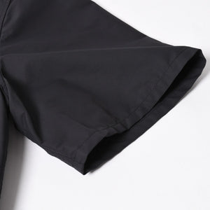 極美品 CHROME HEARTS クロムハーツ Y NOT CARPENTER LEATHER POCKET ナイロンジップシャツ サイズXL CHクロスパッチ 中古 4a005209