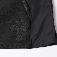 画像をギャラリービューアに読み込む, 極美品 CHROME HEARTS クロムハーツ Y NOT CARPENTER LEATHER POCKET ナイロンジップシャツ サイズXL CHクロスパッチ 中古 4a005209