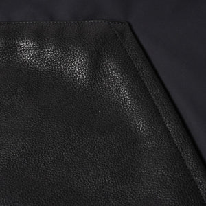 極美品 CHROME HEARTS クロムハーツ Y NOT CARPENTER LEATHER POCKET ナイロンジップシャツ サイズXL CHクロスパッチ 中古 4a005209