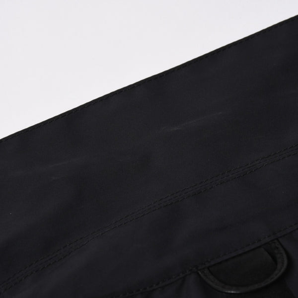 極美品 CHROME HEARTS クロムハーツ Y NOT CARPENTER LEATHER POCKET ナイロンジップシャツ サイズXL CHクロスパッチ 中古 4a005209