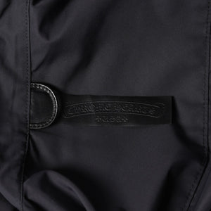 極美品 CHROME HEARTS クロムハーツ Y NOT CARPENTER LEATHER POCKET ナイロンジップシャツ サイズXL CHクロスパッチ 中古 4a005209