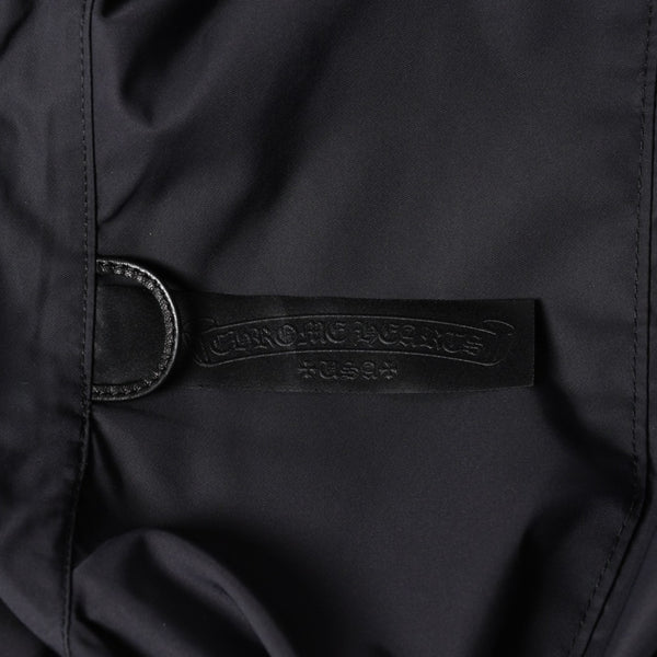 極美品 CHROME HEARTS クロムハーツ Y NOT CARPENTER LEATHER POCKET ナイロンジップシャツ サイズXL CHクロスパッチ 中古 4a005209