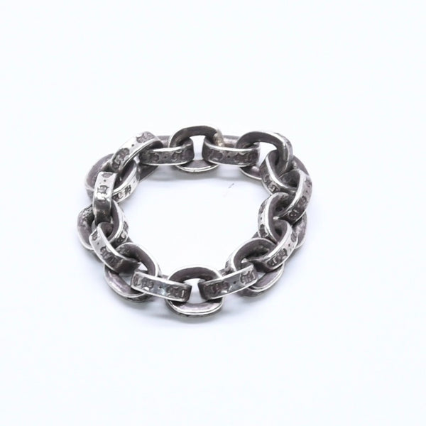 CHROME HEARTS クロムハーツ ペーパーチェーンリング 指輪 サイズ9号 重量約4.55g シルバー925 アクセサリー 美品 中古 4a005197