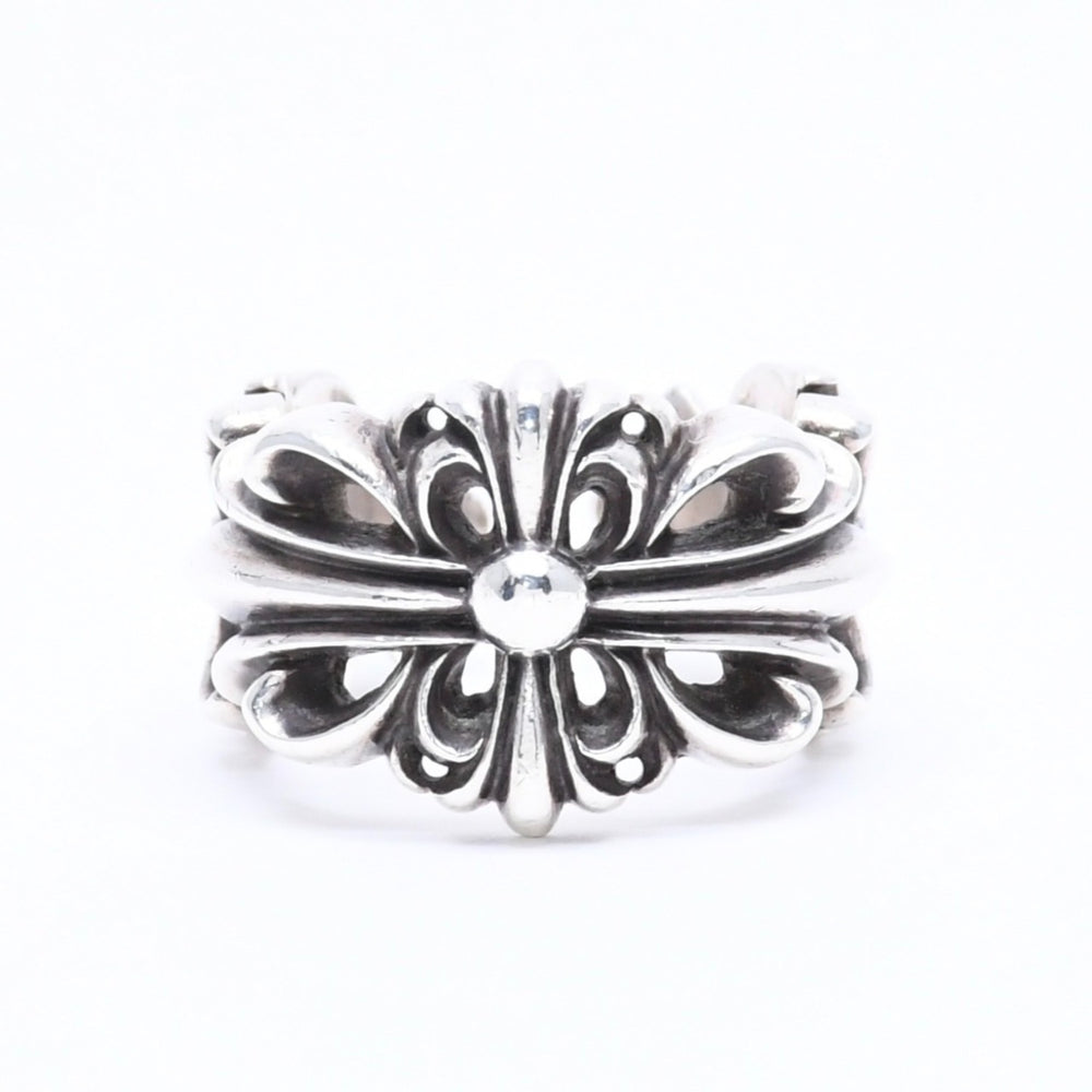 CHROME HEARTS DOUBLE FLORAL CROSS Ring Weight approx. 15.31g Size 15 Good Condition Used 4a005202