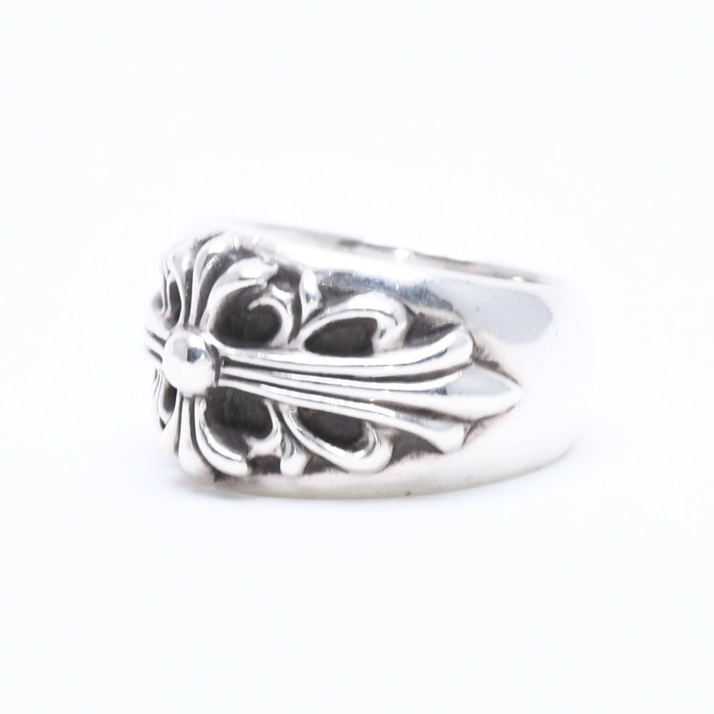 Very Good Condition CHROME HEARTS FLORAL CROSS Ring Weight approx. 18.74g Size 18 Sterling Silver Used 4a005205