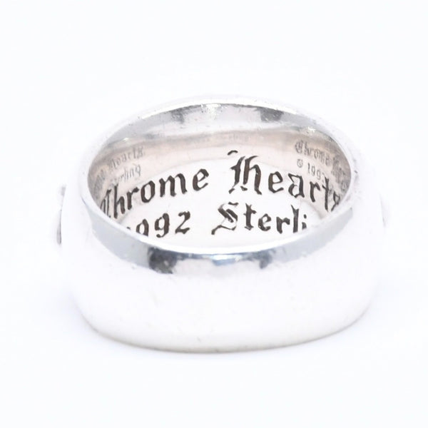 極美品 CHROME HEARTS クロムハーツ FLORAL CROSS フローラルクロス リング 重量約18.74g サイズ18号 スターリングシルバー 中古 4a005205
