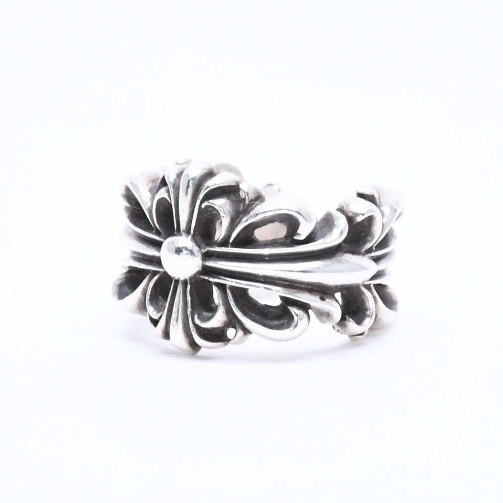CHROME HEARTS DOUBLE FLORAL CROSS Ring Weight approx. 15.31g Size 15 Good Condition Used 4a005202