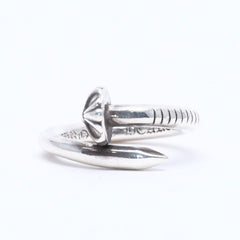 CHROME HEARTS クロムハーツ RNG NAIL W/CROSS BALL ネイル クロスボールリング 重量約6.55g サイズ6号 シルバー925 美品 中古 4a005173