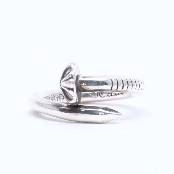 CHROME HEARTS クロムハーツ RNG NAIL W/CROSS BALL ネイル クロスボールリング 重量約6.55g サイズ6号 シルバー925 美品 中古 4a005173