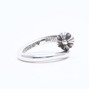 CHROME HEARTS クロムハーツ RNG NAIL W/CROSS BALL ネイル クロスボールリング 重量約6.55g サイズ6号 シルバー925 美品 中古 4a005173