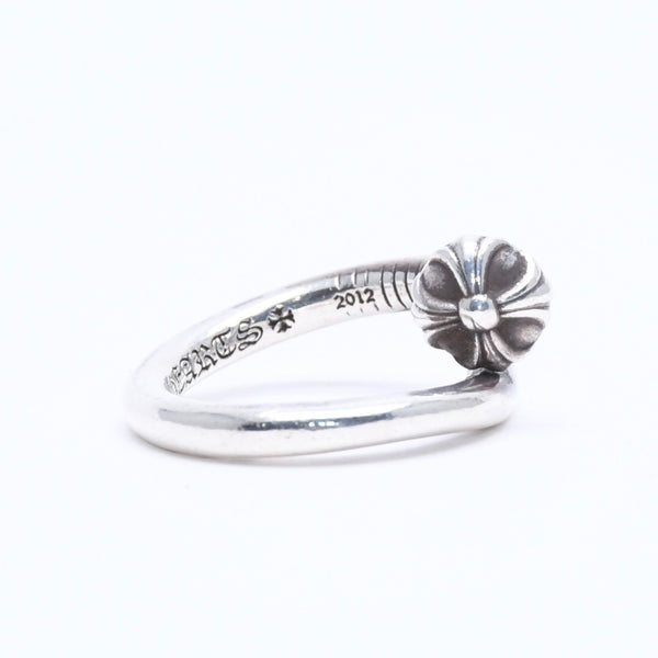 CHROME HEARTS クロムハーツ RNG NAIL W/CROSS BALL ネイル クロスボールリング 重量約6.55g サイズ6号 シルバー925 美品 中古 4a005173