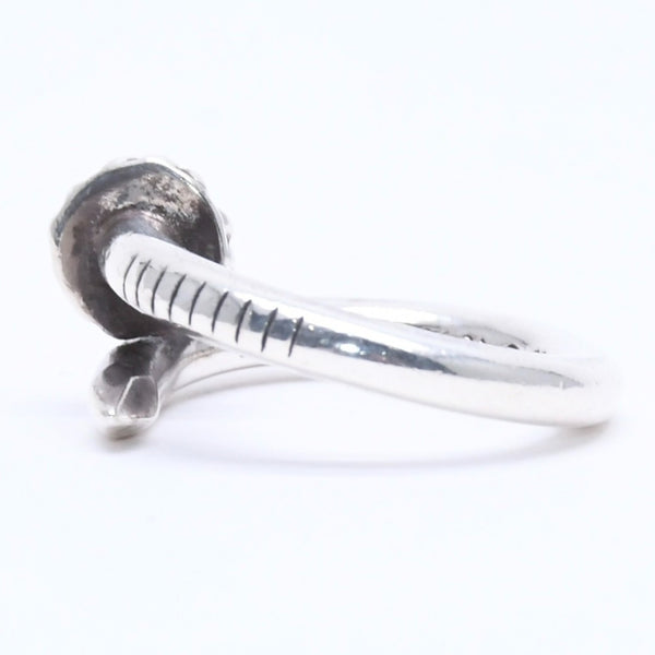 CHROME HEARTS クロムハーツ RNG NAIL W/CROSS BALL ネイル クロスボールリング 重量約6.55g サイズ6号 シルバー925 美品 中古 4a005173