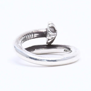 CHROME HEARTS クロムハーツ RNG NAIL W/CROSS BALL ネイル クロスボールリング 重量約6.55g サイズ6号 シルバー925 美品 中古 4a005173